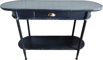 Wanderlust Deco Recibidor 1 cajon y 1 balda de metal blanco 120x41x75h cm