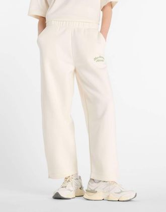 New Balance Linear Heritage - Pantaloni bombati in pile color permafrost-Bianco