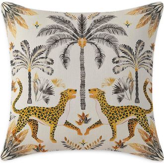 Sunday Citizen Graphic Leopard Accent Pillow in Ivory/Gold at Nordstrom