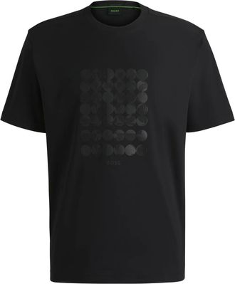 BOSS geometric-print T-shirt - Black