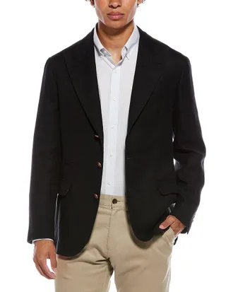 Brunello Cucinelli Linen & Wool-Blend Blazer