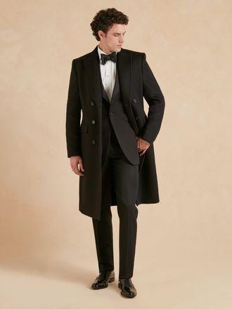 Oliver Brown The Kensington Overcoat Pure Cashmere - Black