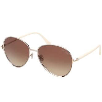 Tom Ford Womens FT1028 16G Silver Sunglasses Metal - One Size