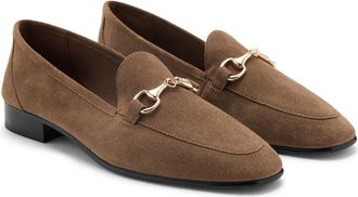 Mango Buckle Leather Loafer in Sand at Nordstrom, Size 8.5Us