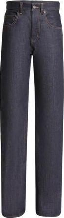 Saint Laurent Indigo Denim Clyde High-Rise Straight Jeans Size L
