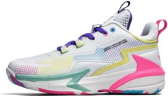 Generic Mens Basketball Shoes Rebound Shock-Absorbing Wear-Resistant Fashionable Indoor Outdoor Sports Training Walking Shoes(Pink,5.5 UK)