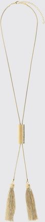 Balmain Collana regolabile in ottone dorato con applicazione di nappe