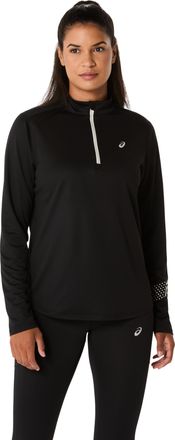 Asics Laufshirt ASICS ASICS ICON 1/2 ZIP LS TOP, Damen, Gr. XL, schwarz (performance schwarz), Obermaterial: 100% Polyester, Shirts Laufshirt