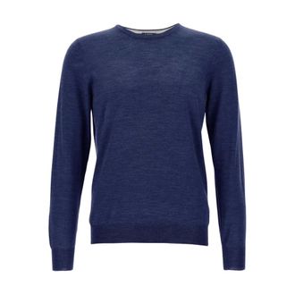 Barba Round-neck Knitwear, male, Blue, L, Crew-Neck Jumper