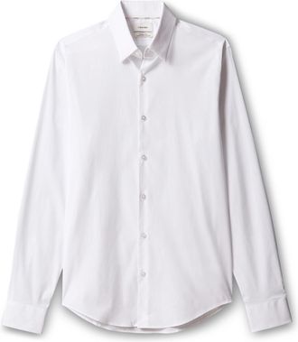 Calvin Klein Businesshemd CALVIN KLEIN XSLIM ESNTL POPLIN NOS STR SLD, Herren, Gr. 37, N-Gr, weiss (wei&szlig;), Web, Obermaterial: 97% Baumwolle, 3% Elasthan, unifarben