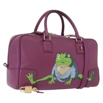 Loewe Pre-owned Handtas - Dames - Vintage Handtas - Paars - ONE Size - Leer - Vintage