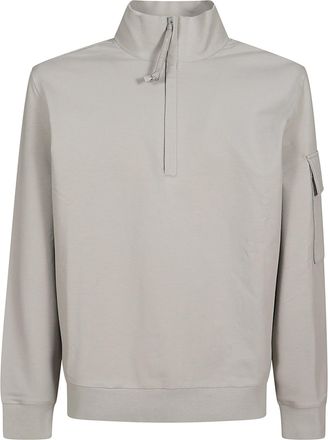 C.P. Company Half-Zip Pullover Sweater With Left Sleeve Pocket