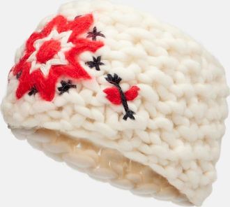 Moncler Embroidered wool-blend headband