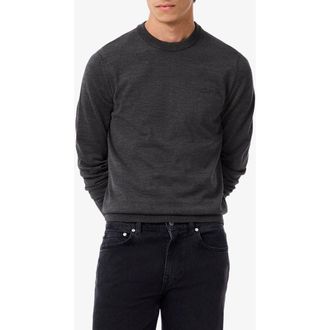 Lacoste Merino Wool Crewneck Sweater in Pitch Chine at Nordstrom, Size 3