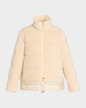 Moncler Cedra Teddy Short Down Jacket