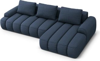 CXL by Christian Lacroix Sof&aacute; cama esquinero derecho con ba&uacute;l 3 plazas tejido estructural azul