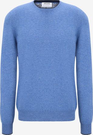 Gran Sasso Feiner Woll- und Kaschmirpullover mit Ärmelflecken