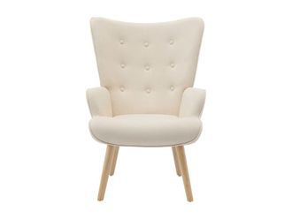 VENTE-UNIQUE.COM Sill&oacute;n cl&aacute;sico tela beige