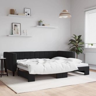 vidaXL Vidaxl - Furniture Limited - Sof&aacute; Cama Nido Terciopelo Negro 90x190 Cm