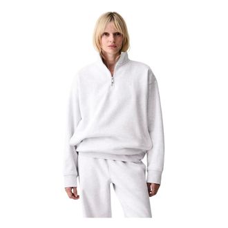 On Running Club Collective 1/4 Zip Sweatshirt - Dames - Sport - Grijs - Maat: XL Katoen