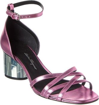 Ferragamo Flor Leather Sandal