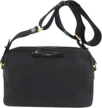 Prada Pre-owned Cross Body Bags, female, Black, Size: ONE SIZE Pre-owned Vintage Canvas Shoulder Bag