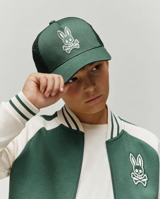 Psycho Bunny Kids Harley Trucker Cap 304 GARDEN TOPIARY / O/S