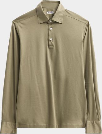 Kiton Men & apos;s Cotton Piqu&eacute; Polo Shirt