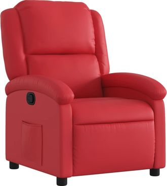 vidaXL Sill&oacute;n Reclinable De Cuero Sint&eacute;tico Rojo Vidaxl