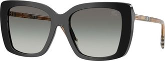 Burberry BE4456F Asian Fit 416111 Womens Sunglasses Black Size 54