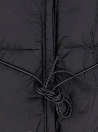 Rick Owens Nylon Puffer with Drawstring Waist Down Jacket - Black
