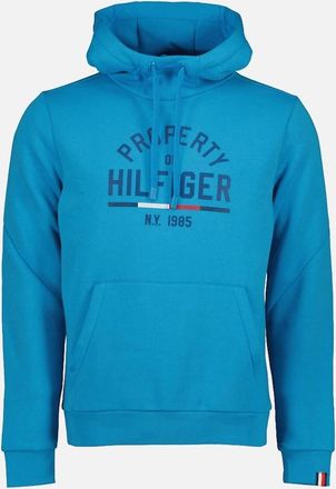 Tommy Hilfiger Mens Logo Print Hooded Sweatshirt - Navy - Size: 36