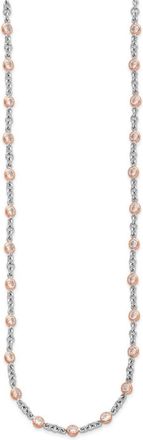 Diamond2Deal Sterling Silver Rhodium-plated Cubic Zirconia Station Necklace 24