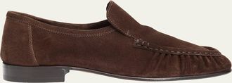 The Row Soft Moccasin Two Suede Loafers