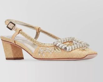 Roger Vivier floral slingback pumps