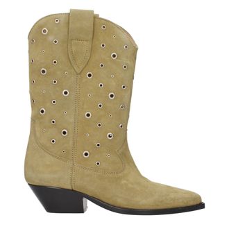 Isabel Marant Beige Leather Ankle Womens Boots