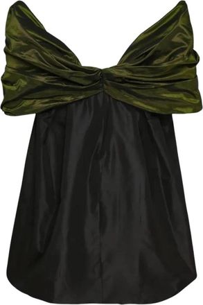 Simone Rocha Gathered Bow Top - Dames - Tops zonder mouwen - Groen - S - Polyester - Tops