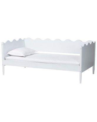 Baxton Studio Malaya Modern Twin Daybed With Scalloped Edges