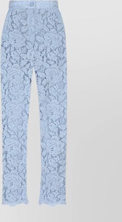 Dolce & Gabbana lace overlay silk blend trousers