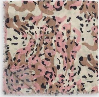 Katie Loxton Tortoiseshell Printed Scarf in Pink at Nordstrom
