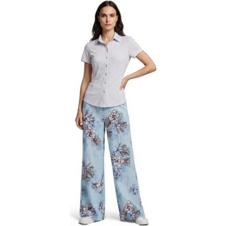 Lords of Harlech Womens Lillian Wide Leg Linen Pant in Exotic Floral Teal at Nordstrom, Size Xx-Large