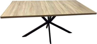 Concept Usine Mesa extensible para 8 personas con efecto madera de 200 cm