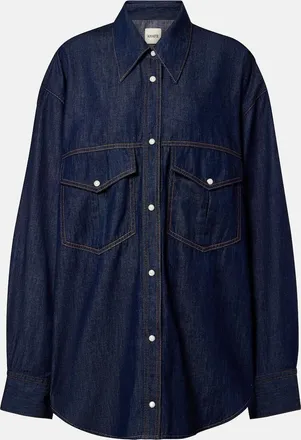 Khaite Christensen oversized denim shirt