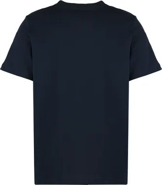 A.P.C. Mens T-Shirt Rue Madame Navy-Ecru Cotton T-Shirts Navy/ecru And Polos