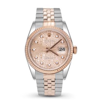 Rolex Pre-owned Rolex Datejust Automatic Chronometer Diamond Unisex Watch 116231 PJDJ
