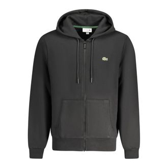 Lacoste Hooded sweatshirt met lange mouwen - Heren - Vesten met rits - Zwart - S - Katoen - Hoodies & sweatvesten
