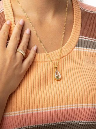 Loquet London 18kt yellow gold Pineapple Diamond necklace - women - 18kt Yellow Gold/Tsavorite/Diamond - One Size