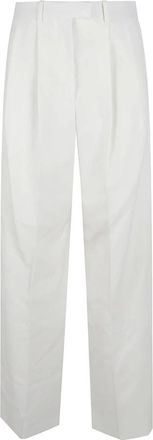 Givenchy Straight Trousers, female, White, Size: XS Double Pleat Trousers