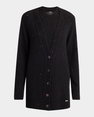 Kiton Embellished V-Neck Cashmere Cardigan