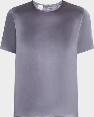 Eleventy Crewneck Silk T-Shirt